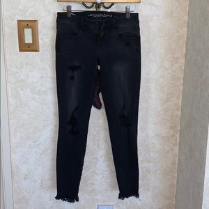 Slightly ripped American Eagle Black Jeans